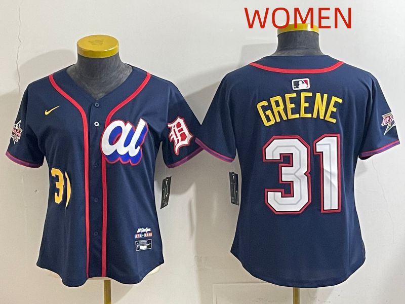 Women 2025 Detroit Tigers 31 Greene Drak Blue All star Nike MLB Jersey style 5